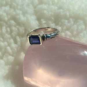 Iolite with sunstone .925 sterling silver ring. Size 7